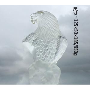 China Transparent Crystal Eagle Decorative Glass Craft Custom Color Elegant Bird Gift supplier