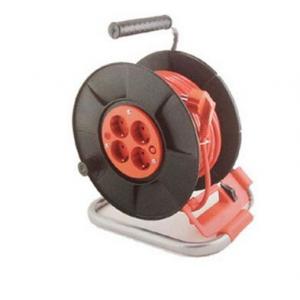 China 25m 50m Red 4 Socket Electrical Extension Cord , Retractable Extension Cord 250V 16A supplier