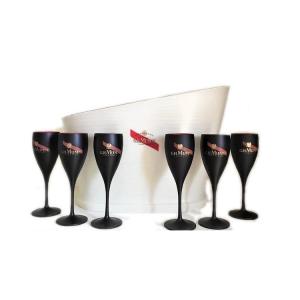 Eco Friendly Dual Color Plastic Wine Champagne Glasses For Wine Outdoor Event