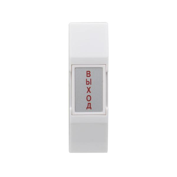 Mini Surface Mount Exit Presiona el botón con texto en ruso rojo