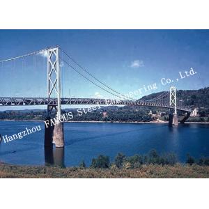 Q345b Modern Suspension Bridge Prefabricated Steel Structural Cross River Cable Bridge