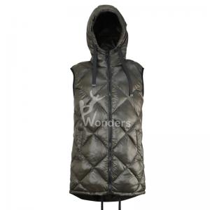 China Slim Sleeveless Quilted With Zipper Closure Winter Puffer Vest Women's OEM supplier