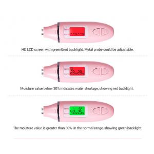 China Skin Water Oil Tester Skin Moisture Analyser Digital Skin Detector Pink supplier