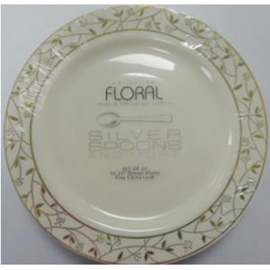 10.25 Inch Lace Design Wedding Party Plastic Plates, Fancy Salad Plates And Appetizer Plates For All Holidays &Occasions