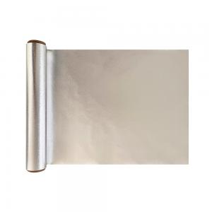 China Customized Logo Kitchen Silver Embossed Aluminium Foil Roll With Sheet Cutter supplier