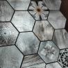 China Carreau de mosaïque en aluminium d'impression à jet d'encre de couleur blanche de type hexagone de feuille de l'Europe pour la décoration de mur wholesale