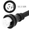 China Heavy Duty 50 Amp Generator Extension Cord 14-50P to SS2-50R for RV Transfer Switch Home Backup Weatherproof with Grip Handle wholesale