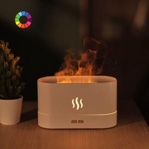 Direct Sale Ultrasonic Air Essential Oil Fire flame lamp 7 Colors led lamp with Mist Aroma Essential Oil Diffuser for bedroom