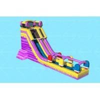 China 16m Long Lovely Custom Fire Ice Color Inflatable Water Slide For Adults and Kids on sale