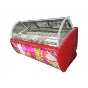 Large Ice Cream Display Freezer / Gelato Mini Countertop Continuous Freezing Showcase