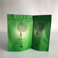 China Waterproof Biodegradable Stand Up Coffee Pouches Slimming Matcha Green Tea Kraft Paper Bags on sale