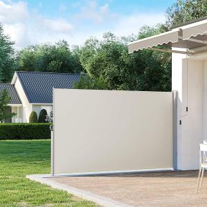 Patio Retractable Privacy Wall Rolling Extendable Side Awning Privacy Screen Sun Shade for Balcony Garden Terrace