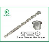 China Hex Shank Long Masonry Drill Bit Sand Blasted Durable Carbon Steel Material on sale