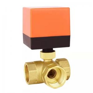 China Three-Way Structure Brass Electric Ball Valve for Central Air Conditioning Fan Coil supplier