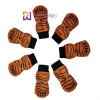 China Cotton Spandex Non Slip Dog Socks Imitation Of Tiger Stripes for dogs paws on sale