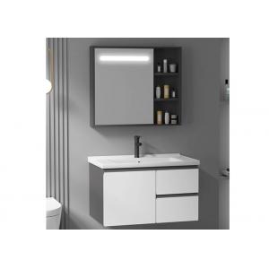 Luxury Floating Bathroom Vanity Supplier Mirror Cabinet Modern Matte White Wall Mounted Bathroom Vanity Set