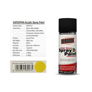 AEROPAK art yellow color 400ml acrylic Spray Paint for wood with MSDS certificate
