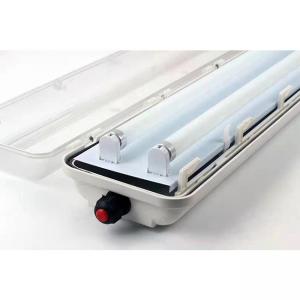 China ATEX 2x18w 2x36w EX Proof LED Linear Light Waterproof T8 Tube Lighting Fixture supplier