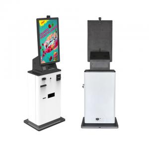 China 32 Inch Automatic Self Service Ordering Payment Kiosk Machine Bill Card Reader Cash supplier