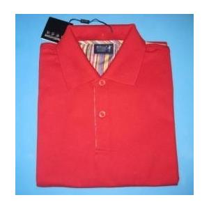 CVC Material Polo Shirt, Short Sleeves in Red Color as YT-2802