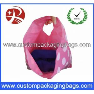 China Promotional Pretty Anti-Static Die Cut Handle Plastic Bags For Household supplier
