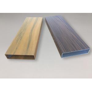 China High Precision Seamless Aluminium Tube Profiles Wood Color Surface Decoration supplier