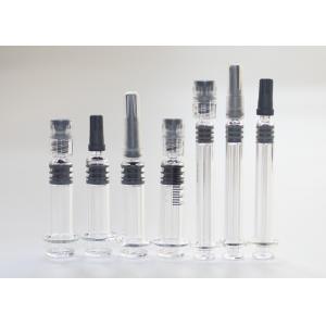 Cosmetic Luer Lock Syringe , 1 Ml Syringe 5.0 Neutral Borosilicate Glass Material