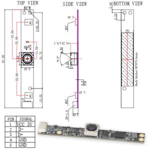China Módulo de cámara USB OV5693 5MP para poca luz, módulo de cámara para teléfonos inteligentes con enfoque automático 2K wholesale
