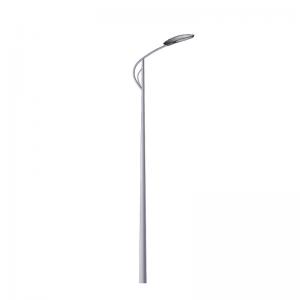 China Galvanized Steel Street Light Pole Single Arm Pipe Outdoor Lamp Post supplier