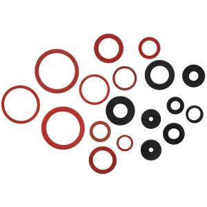 China Flat Round Custom Silicone Rubber Parts , Rubber Spacer Washer For Hose Plumbing Taps supplier