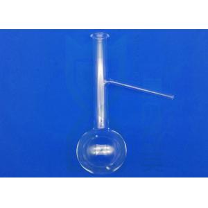 China Transparent Narrow Neck Quartz Glass Round Bottom Flask for Laboratory supplier
