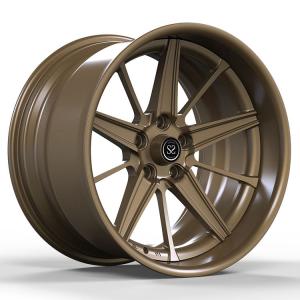 China Aluminum Alloy Car Forged Wheels For Sale Custom 2 Piece Wrangler Polished Bronze Rims supplier