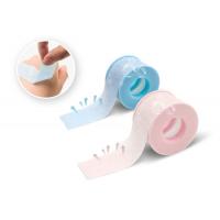 China Custom Eyelash Extension Tape Sensitive 2Pcs Pack Blue Pink Ribbon Micropore Silicone Gel Tape on sale