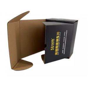 Corrugated Cardboard Black Shipping Boxes Small Debossing ISO9001