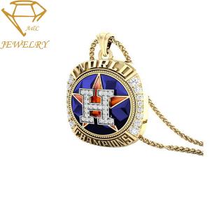 Steel Embossed Sports Awards Championship Pendants Necklace