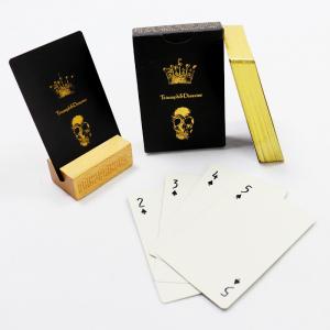 China Matt Lamination Poker America Playing Cards Cool Black Gold Foil Edge Playing Cards supplier
