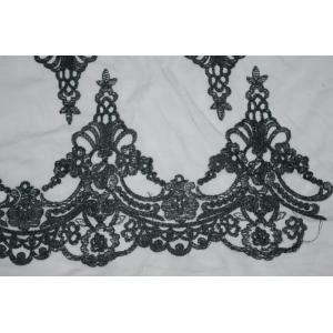 China Black Guipure Lace Trimming  Embroidery Lace edge H19.5cm* L20cm Repeat supplier