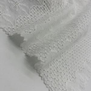 white embroidery fabric with small mesh 100%N  breathable for clothes of lining