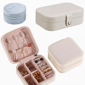 CMYK Portable Small Travel Jewelry Boxes Compostable PU Leather ISO9001