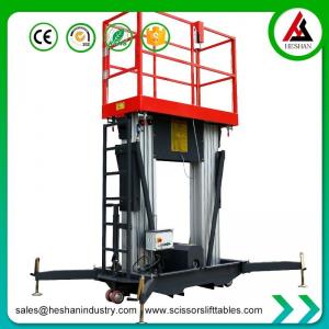 12m Electric Mast Lift Aerial Platform Hydraulic Vertical Man Lift Ladder