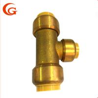 China 90degree Push To Connect Pex Copper CPVC Brass Tee Fitting on sale