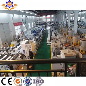 China 15AC PVC Pipe Extrusion Line Plastic Pipe Making Machines With Saw Blade Cutting supplier