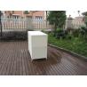 Resin Wicker Storage Box , Aluminum Frame White Rattan Cabinet