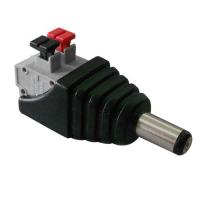 China Screwless Terminals 2.1mm CCTV Power Connector , DC Power Male Connector on sale