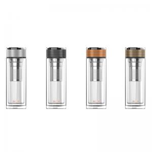 240ml Insulated Glass Tea Water Bottle Flask With Infuser
