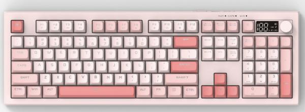 Full-size Waterproof Keyboard Features A Silver Paste Film Structure Offers White Light And Rainbow Backlighting Modes