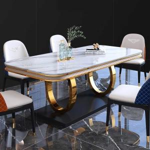 Artificial Marble Contemporary Dining Room Sets Scratch Resistant