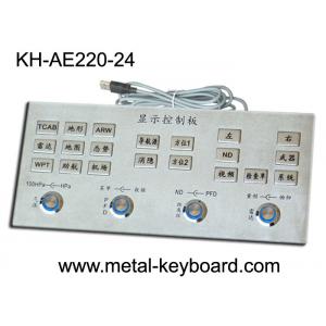 China Metal Industrial Control Platform Flat key Keyboard , Metallic Keyboard supplier