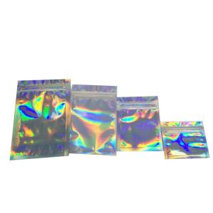 Resealable Holographic Printing Laser Film Bag k Pouch For Cosmetic Sample