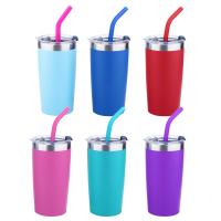 China 20 OZ Personalized Custom Metal Tumbler Cup , Stainless Steel Glitter Tumbler With Lid And Straw on sale